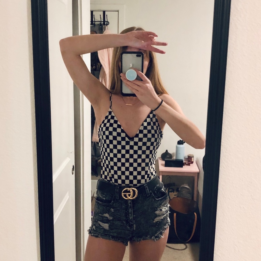 Checkered Body Suit